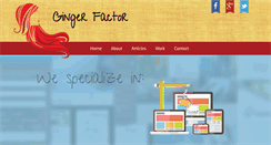Desktop Screenshot of gingerfactor.com